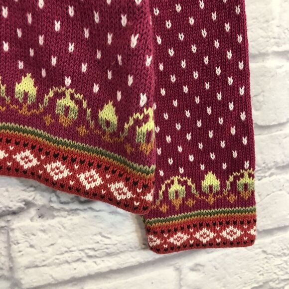 Peruvian Sweater Chaska Medium Hand Made Peru Cotton Top Metal Hooks Womens - Picture 7 of 12